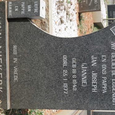 NIEKERK Jan Joseph, van 1943-1977