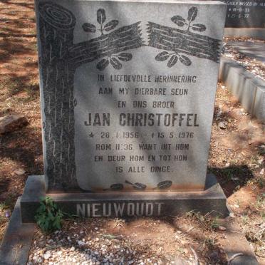 NIEUWOUDT Jan Christoffel 1956-1976