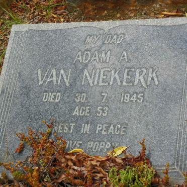 NIEKERK Adam A., van -1945