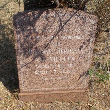 NIEKERK Johannes Hermanus, van 1890-1962