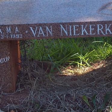 NIEKERK Jan George, van 1889-1958 &amp; Jacomina M.A. 1896-1993