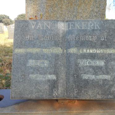 NIEKERK Lucy Violet, van 1910-1983