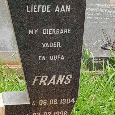 NIEKERK Frans, van 1904-1998