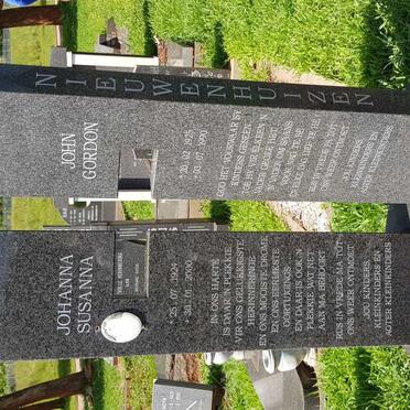 NIEUWENHUIZEN John Gordon 1925-1990 &amp; Johanna Susanna 1924-2000