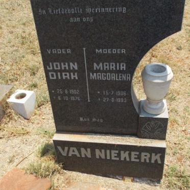 NIEKERK John Dirk, van 1902-1976 &amp; Maria Magdalena 1906-1993