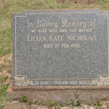 NICHOLAS Lilian Kate -1955