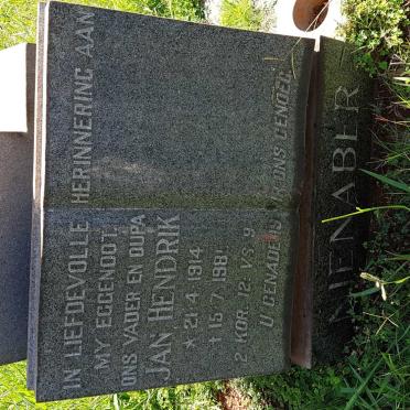 NIENABER Jan Hendrik 1914-1981