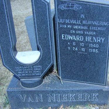 NIEKERK Edward Henry, van 1940-1985