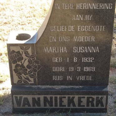 NIEKERK Martha Susanna, van 1932-1969