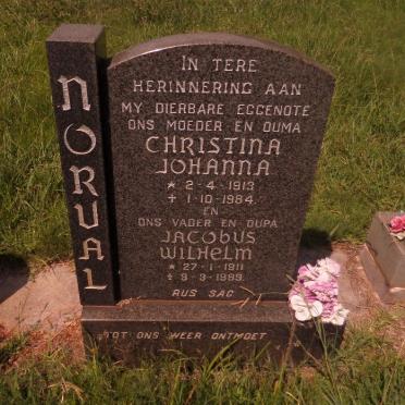 NORVAL Jacobus Wilhelm 1911-1989 &amp; Christina Johanna 1913-1984