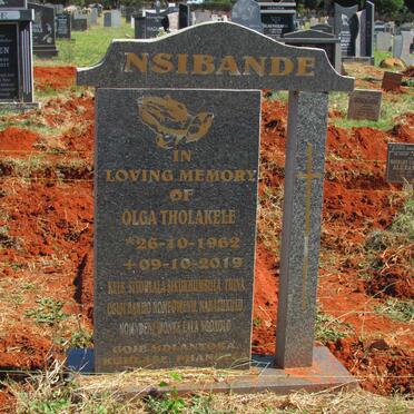 NSIBANDE Olga Tholakele 1962-2019