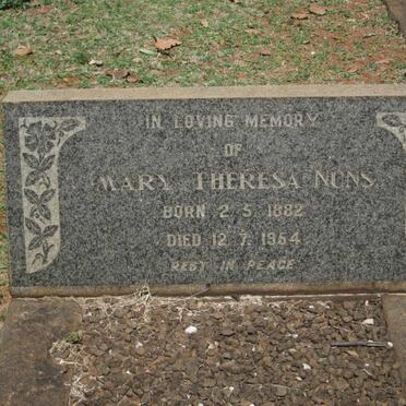 NUNS Mary Theresa 1882-1954