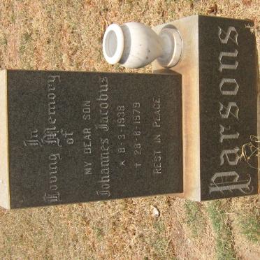 PARSONS Johannes Jacobus 1938-1979