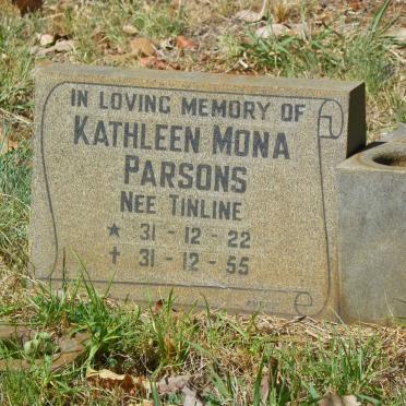 PARSONS Kathleen Mona nee TINLINE 1922-1955