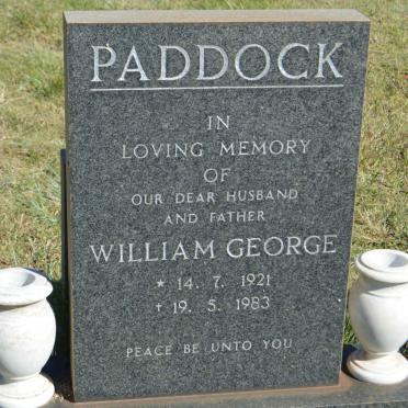PADDOCK William George 1921-1983