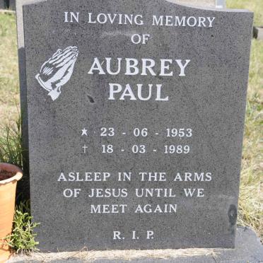 PAUL Aubrey 1953-1989