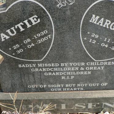 PAULSEN Autie 1930-2007 &amp; Margaret 1938-2012