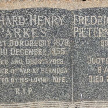 PARKES Richard Henry 1879-1955 &amp; Fredricka Johanna Pieternella RAATS 1884-1959
