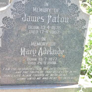 PATON James 1876-1967 &amp; Mary Adelaide 1877-1969