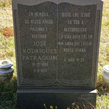 PATRAQUIM Jose Rodrigues 1891-1971