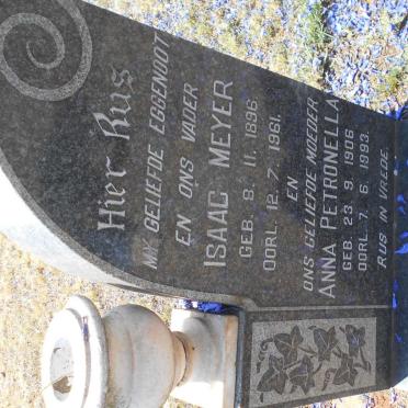 PARSONS Isaac Meyer 1896-1961 &amp; Anna Petronella 1906-1993