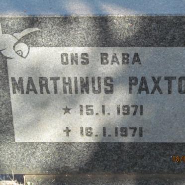 PAXTON Marthinus 1971-1971