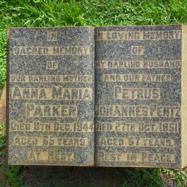 PENTZ Petrus Johannes -1951 :: PARKER Anna Maria -1944