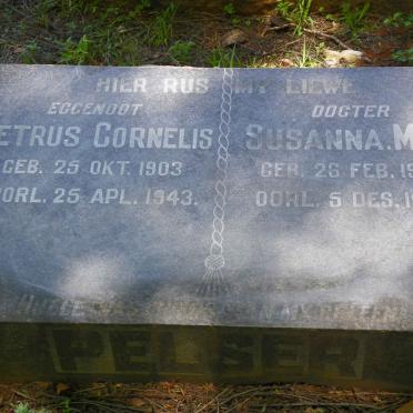 PELSER Petrus Cornelis 1903-1943 :: PELSER Susanna M.M. 1927-1942