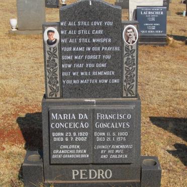 PEDRO Francisco Goncalves 1900-1975 &amp; Maria Da Conceicao 1920-2002