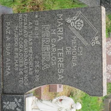 PEREIRA Maria Teresa M. Carlos 1931-1985