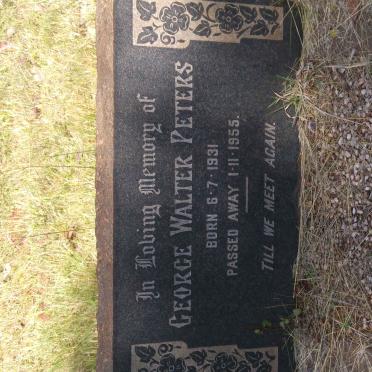 PETERS George Walter 1931-1955