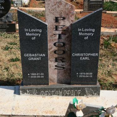 PETOORS Christopher Earl 1979-2016 :: PETOORS Gebastian Grant 1988-2020