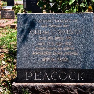 PEACOCK William Cornelius 18?1-1952