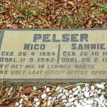 PELSER Nico 1894-1942 &amp; Sannie 1897-1959