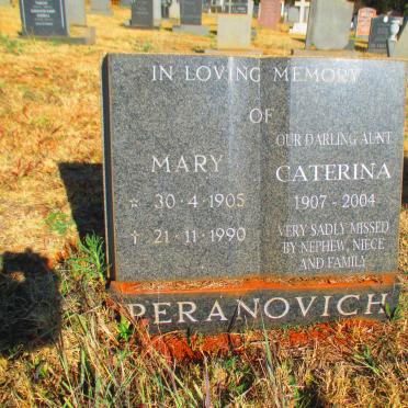 PERANOVICH Mary 1905-1990 :: PERANOVICH Caterina 1907-2004