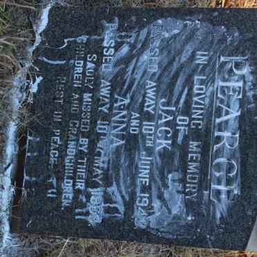 PEARCE Jack -1943 &amp; Anna -1963