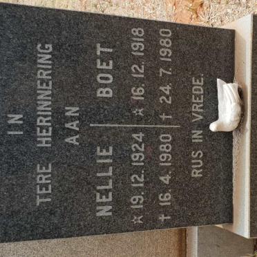 PELSER Boet 1918-1980 &amp; Nellie 1924-1980