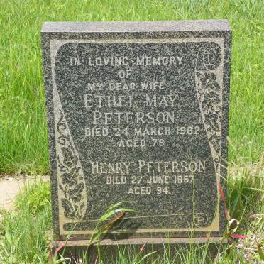 PETERSON Henry -1967 &amp; Ethel May -1962 