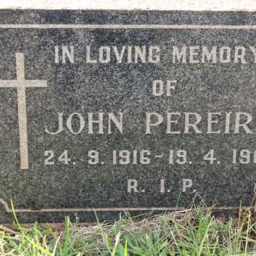 PEREIRA John 1916-1968