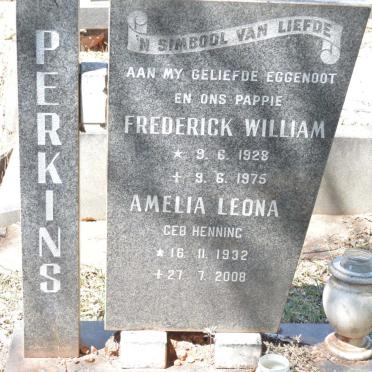 PERKINS Frederick William 1928-1975 &amp; Amelia Leona HENNING 1932-2008
