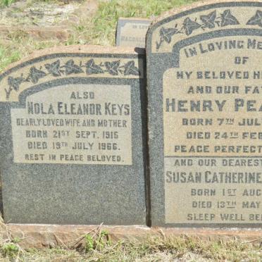 PEARSON Henry 1881-1953 &amp; Susan Catharine 1888-1967 :: KEYS Nola Eleanor 1915-1966