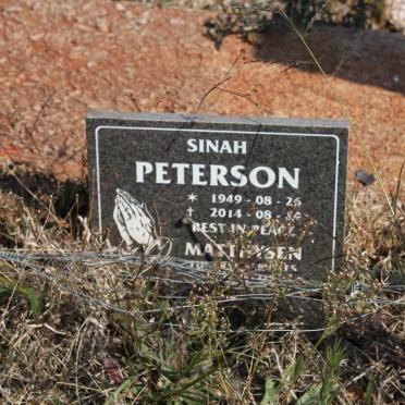 PETERSON Sinah 1949-2014