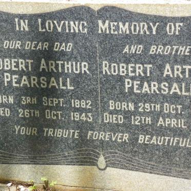 PEARSALL Robert Arthur 1882-1943 :: PEARSALL Robert Arthur 1923-1944