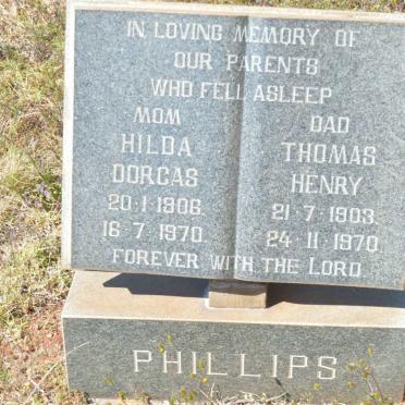 PHILLIPS Thomas Henry 1903-1970 &amp; Hilda Dorcas 1906-1970