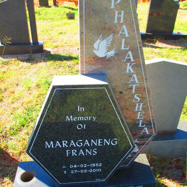 PHALAKATSHELA Maraganeng Frans 1952-2010