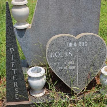 PIETERSE Koeks 1913-1991