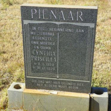 PIENAAR Cynthia Priscilla 1929-1976