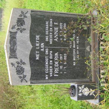 PIETERSE Frederik 1917-1993 &amp; Annie F. 1920-2001