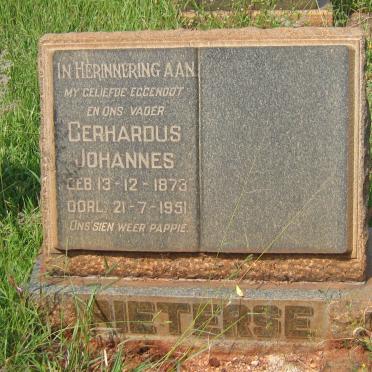 PIETERSE Gerhardus Johannes 1873-1951