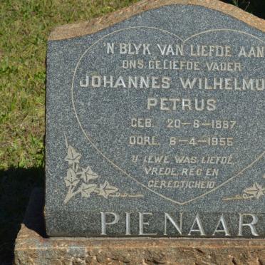 PIENAAR Johannes Wilhelmus Petrus 1887-1955